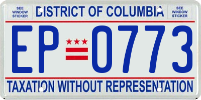 DC license plate EP0773