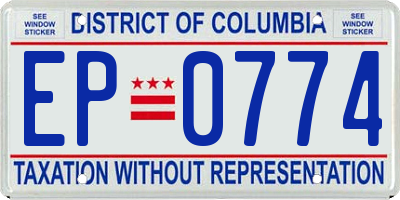 DC license plate EP0774