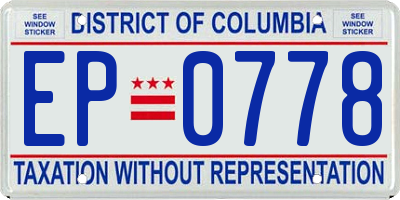 DC license plate EP0778