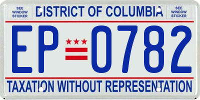 DC license plate EP0782