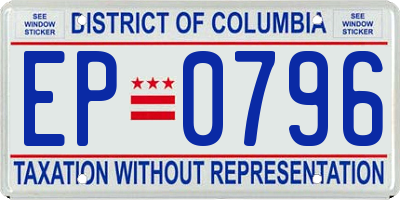 DC license plate EP0796