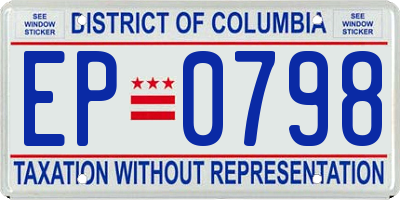 DC license plate EP0798