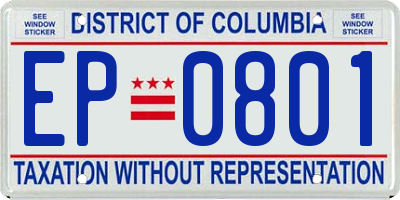 DC license plate EP0801