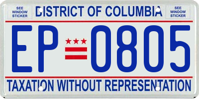 DC license plate EP0805