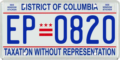 DC license plate EP0820