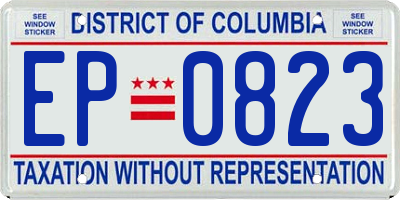 DC license plate EP0823