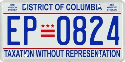 DC license plate EP0824