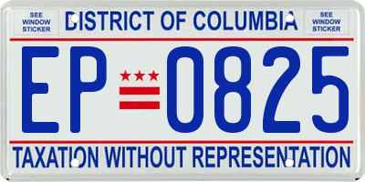 DC license plate EP0825