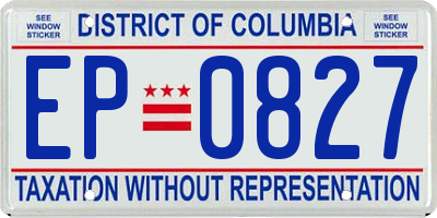 DC license plate EP0827