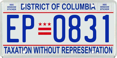 DC license plate EP0831