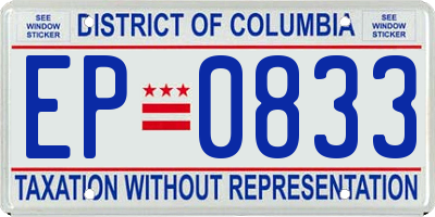 DC license plate EP0833