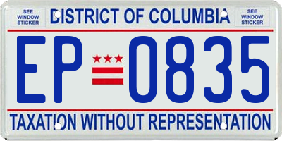 DC license plate EP0835