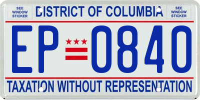 DC license plate EP0840