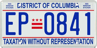 DC license plate EP0841