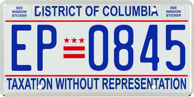 DC license plate EP0845