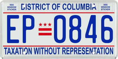 DC license plate EP0846