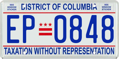 DC license plate EP0848