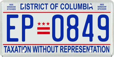 DC license plate EP0849