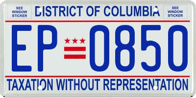 DC license plate EP0850