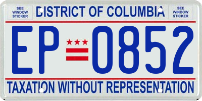 DC license plate EP0852
