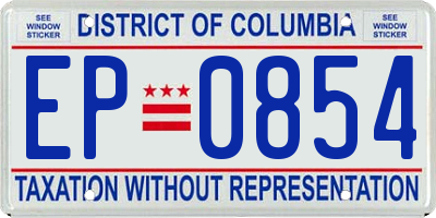 DC license plate EP0854