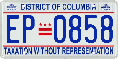 DC license plate EP0858