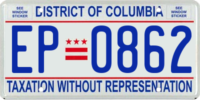 DC license plate EP0862
