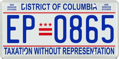 DC license plate EP0865