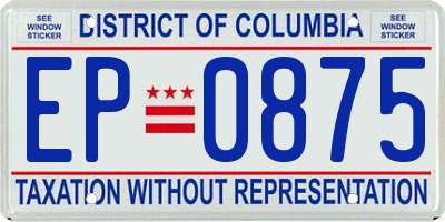 DC license plate EP0875