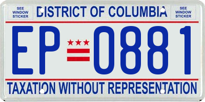 DC license plate EP0881