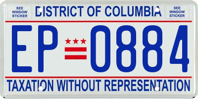 DC license plate EP0884