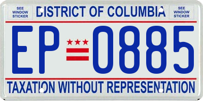 DC license plate EP0885