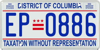 DC license plate EP0886