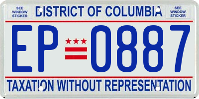 DC license plate EP0887