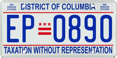 DC license plate EP0890