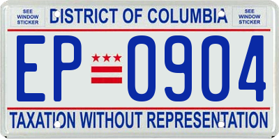 DC license plate EP0904