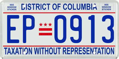 DC license plate EP0913