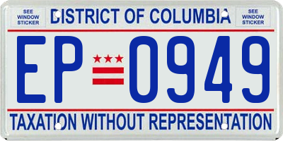 DC license plate EP0949