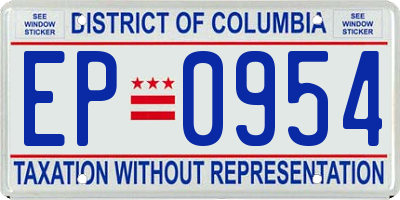 DC license plate EP0954