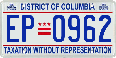 DC license plate EP0962
