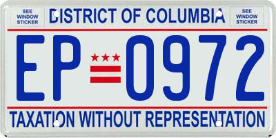 DC license plate EP0972