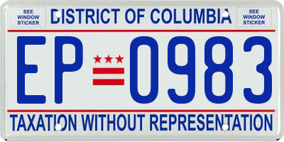 DC license plate EP0983