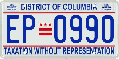 DC license plate EP0990