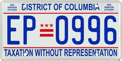 DC license plate EP0996