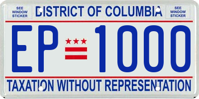 DC license plate EP1000