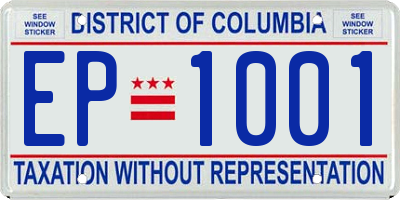 DC license plate EP1001