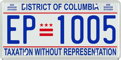 DC license plate EP1005
