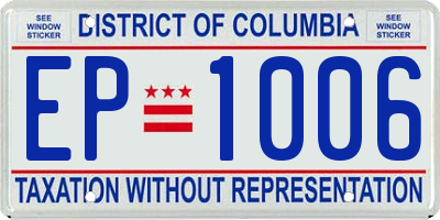 DC license plate EP1006