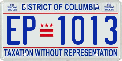 DC license plate EP1013