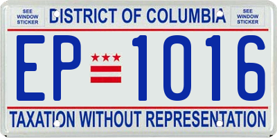 DC license plate EP1016